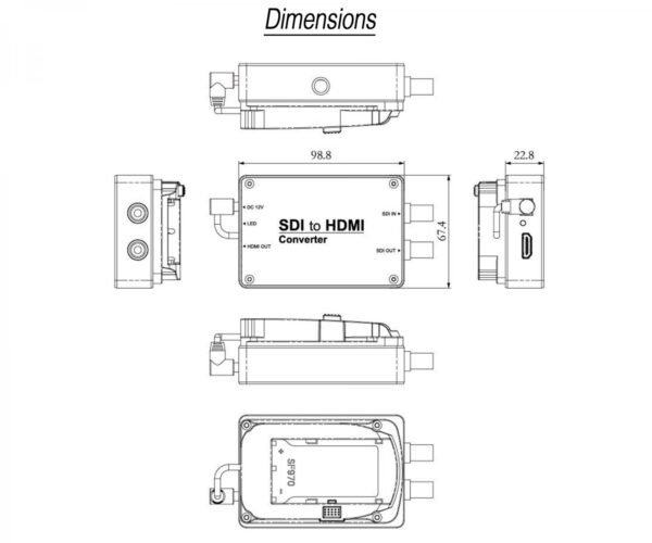 SDI to HDMI Converter Battery Operated - Image 4