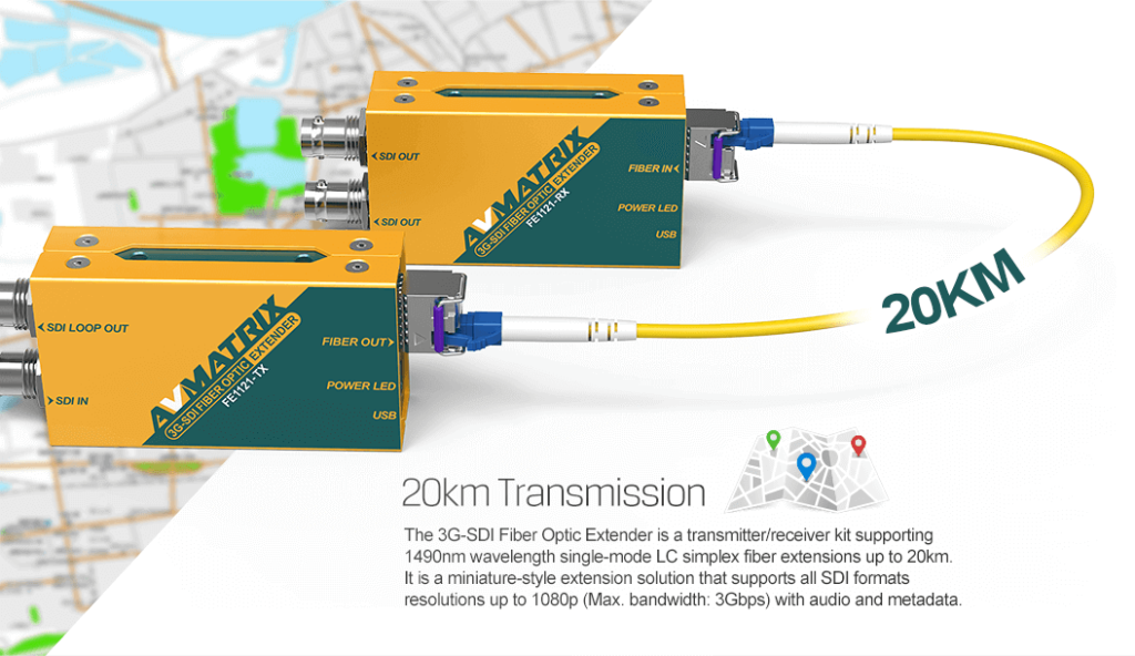 AVMATRIX-FE1121 – 3G-SDI Fiber Optic Extender