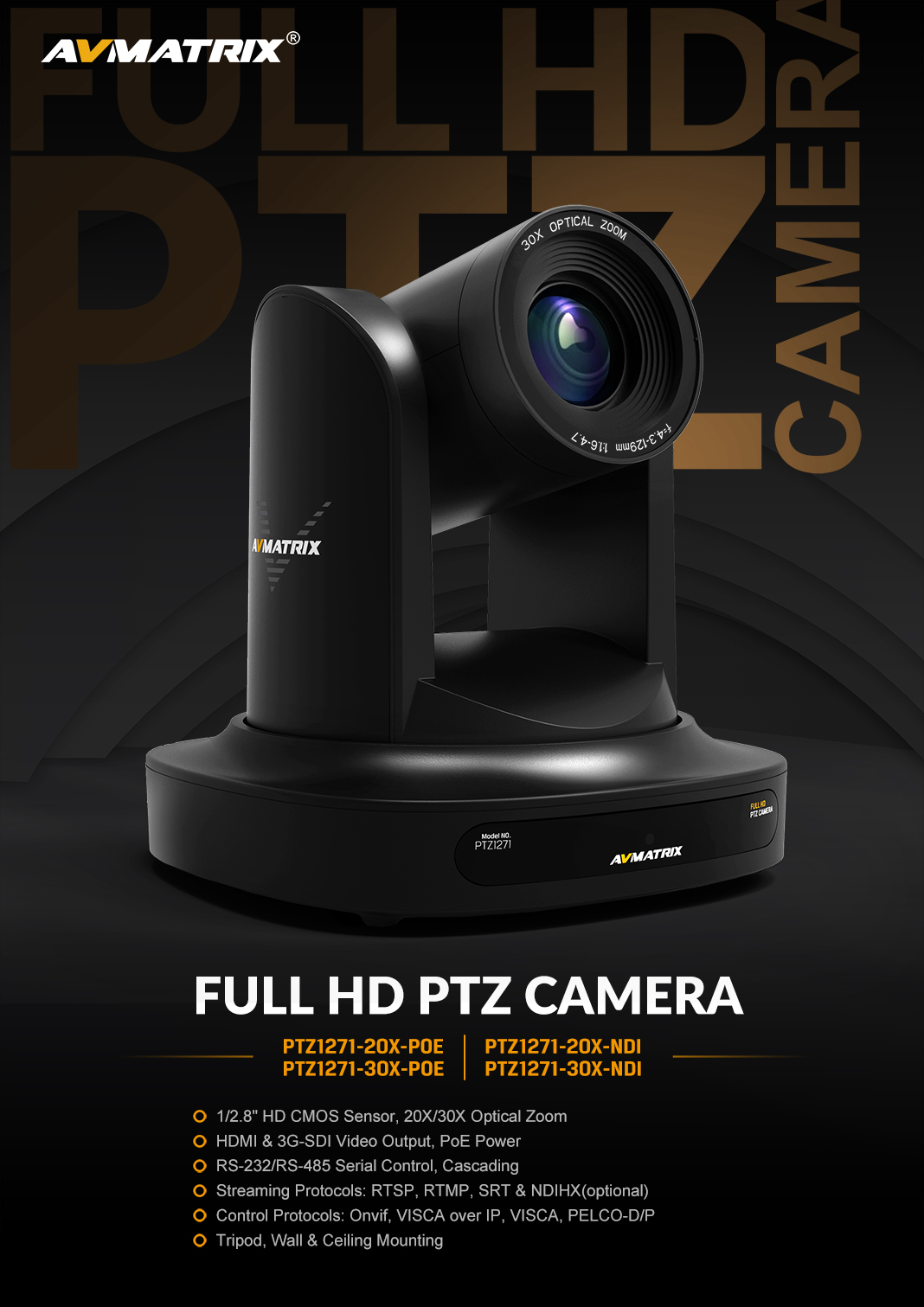 AVMATRIX - PTZ1271 Full HD PTZ Camera
