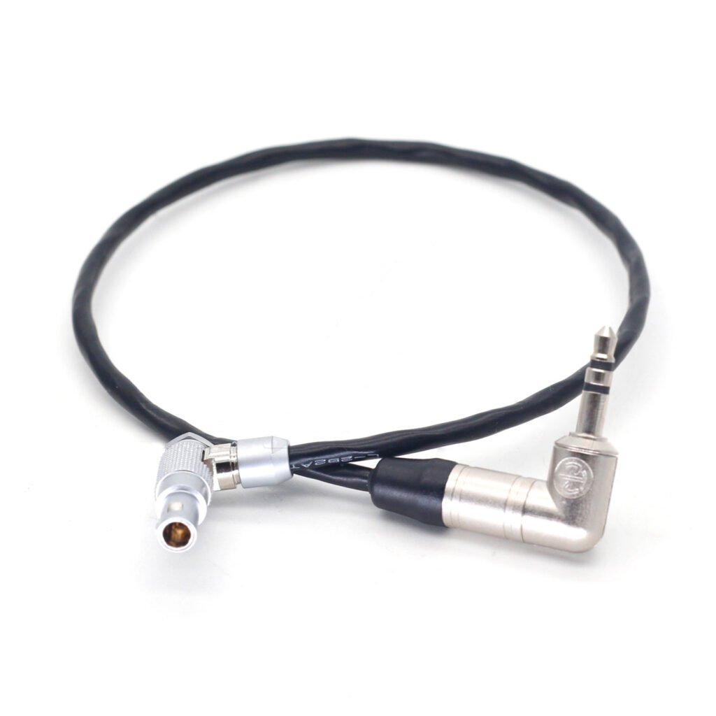 00B 4 Pin to 3.5mm Timecode Cable for RED Camera (Right Angle, 30cm)